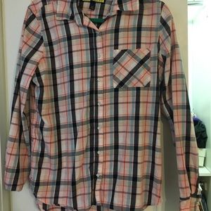Pink button down flannel